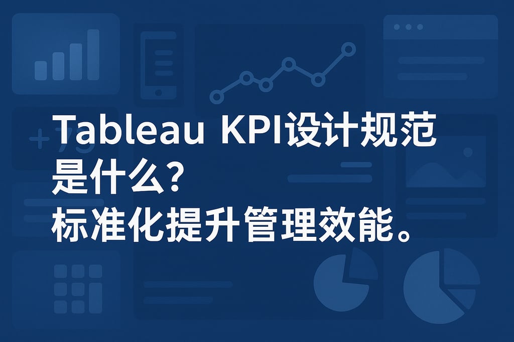 Tableau KPI设计规范是什么？标准化提升管理效能。